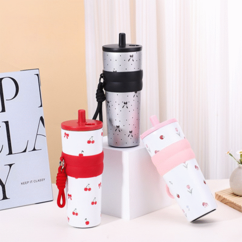 Ly giữ nhiệt MITA Candy 710ml, inox 316, giữ nhiệt 8-12H, có ống hút và dây cầm tiện lợi