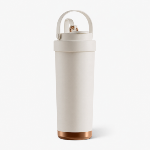 Ly giữ nhiệt 84E750C, dung tích 750ml, inox 304, lõi tráng sứ cao cấp - Trắng