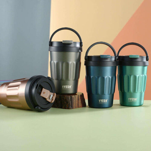 Ly giữ nhiệt Cà phê Tyeso 400ml, Inox 304, phong cách cổ điển, sang trọng | TS-8803
