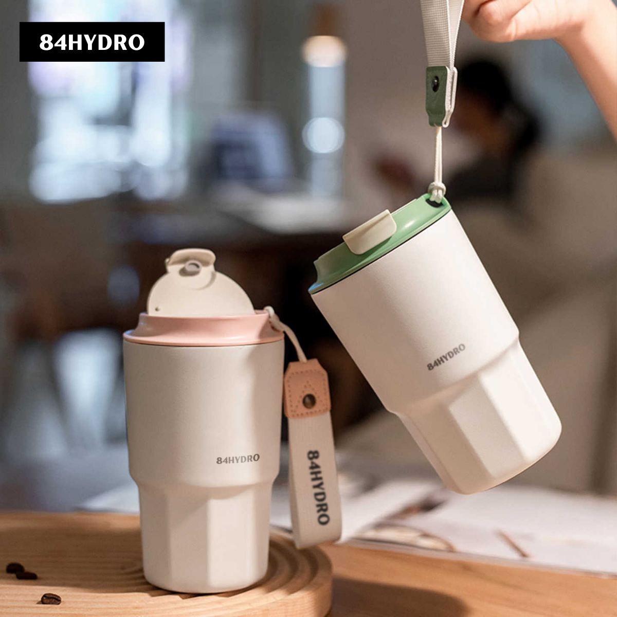 Ly giữ nhiệt cà phê lõi tráng sứ 84C450C, dung tích 450ml - Ảnh 2