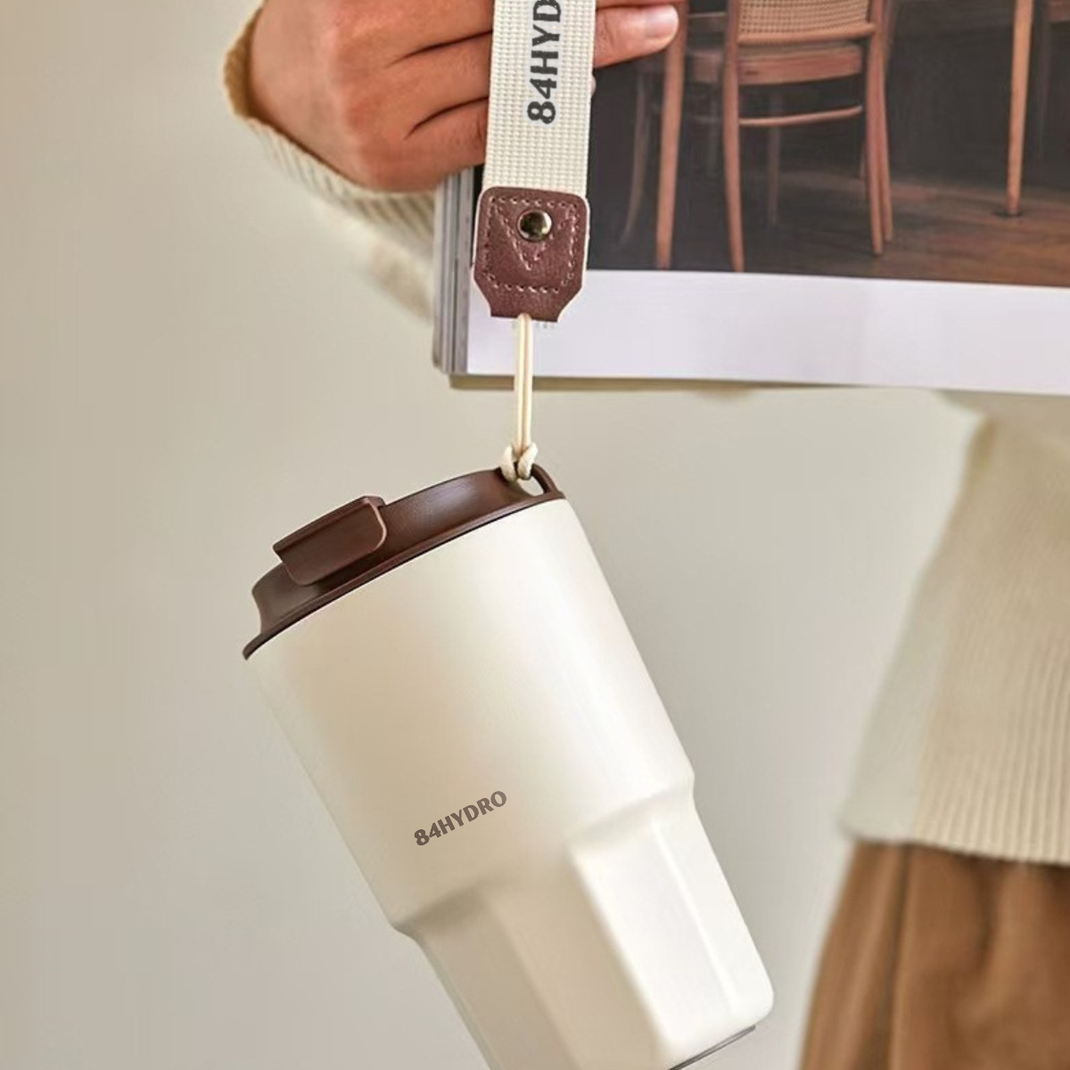 Ly giữ nhiệt cà phê lõi tráng sứ 84C450C, dung tích 450ml - Ảnh 6