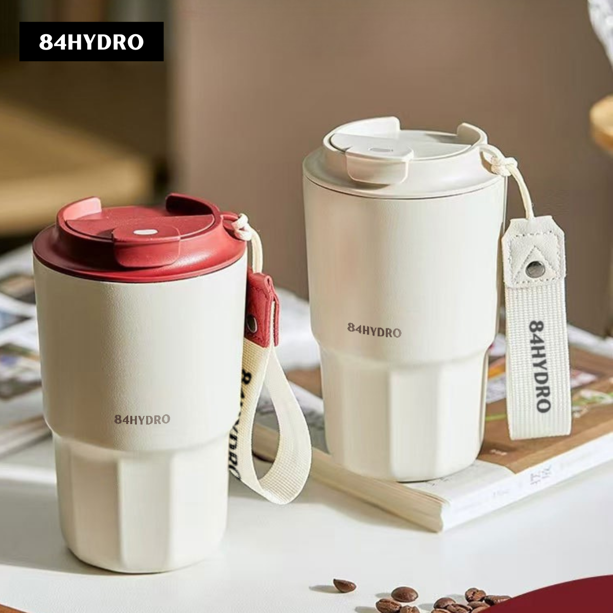 Ly giữ nhiệt cà phê lõi tráng sứ 84C450C, dung tích 450ml - Ảnh 3