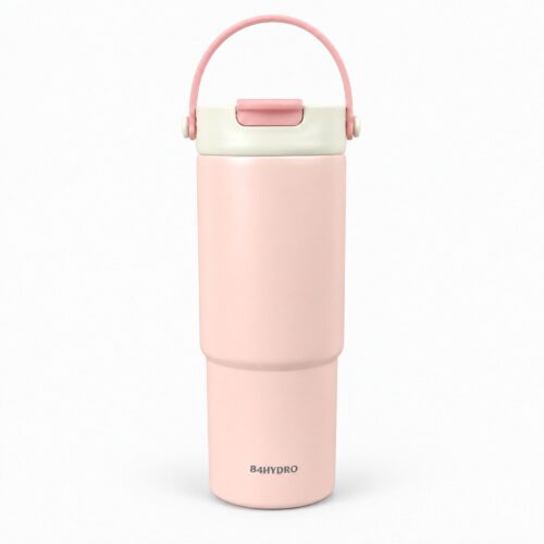 Ly giữ nhiệt tráng sứ cao cấp 84F700C, 700ml, inox 316, giữ nhiệt 8-12h, khắc tên theo yêu cầu - Coral Pink