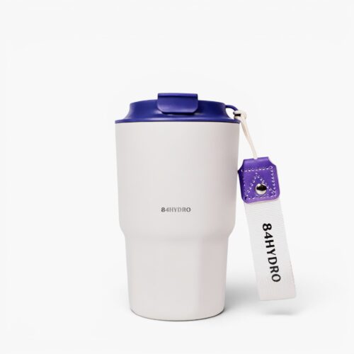 Ly giữ nhiệt cà phê 84C450C, lõi inox 316, tráng sứ, dung tích 450ml - Tím